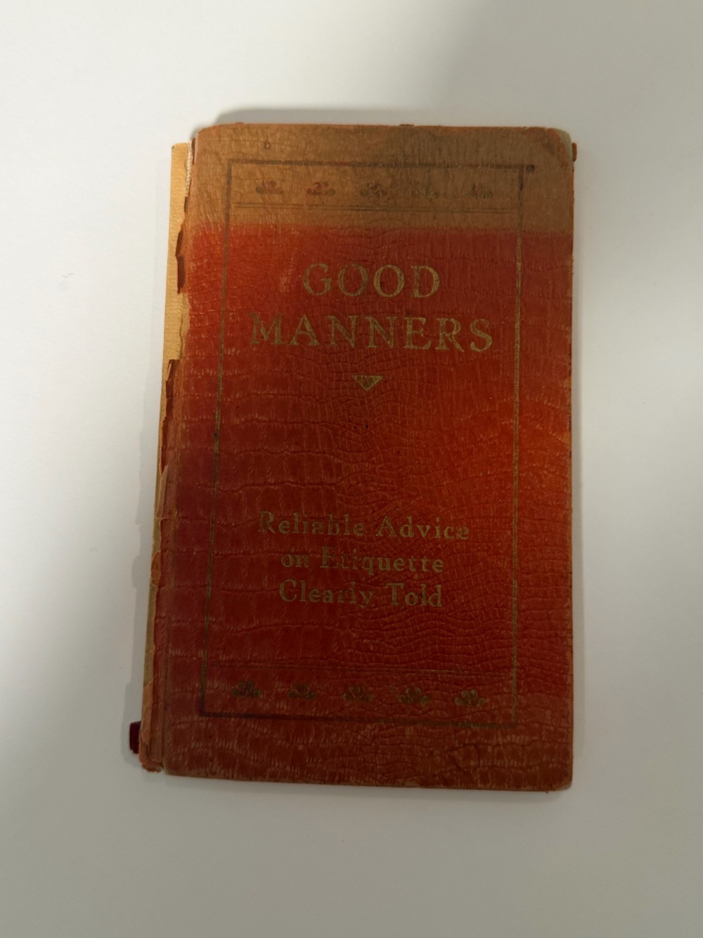 Antique Good Manners Etiquette Book Reliable Advice on Etiquette Cleary Told